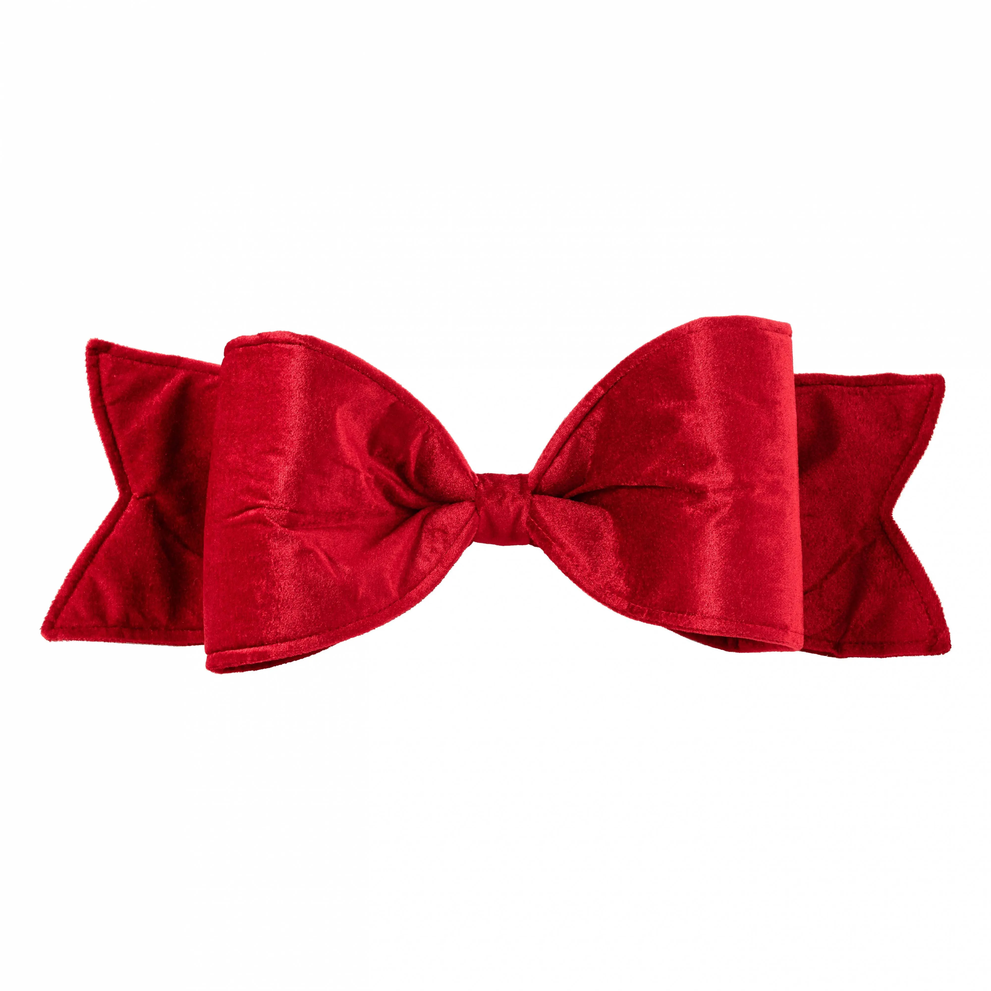 24" Velvet Bow Ornament: Red