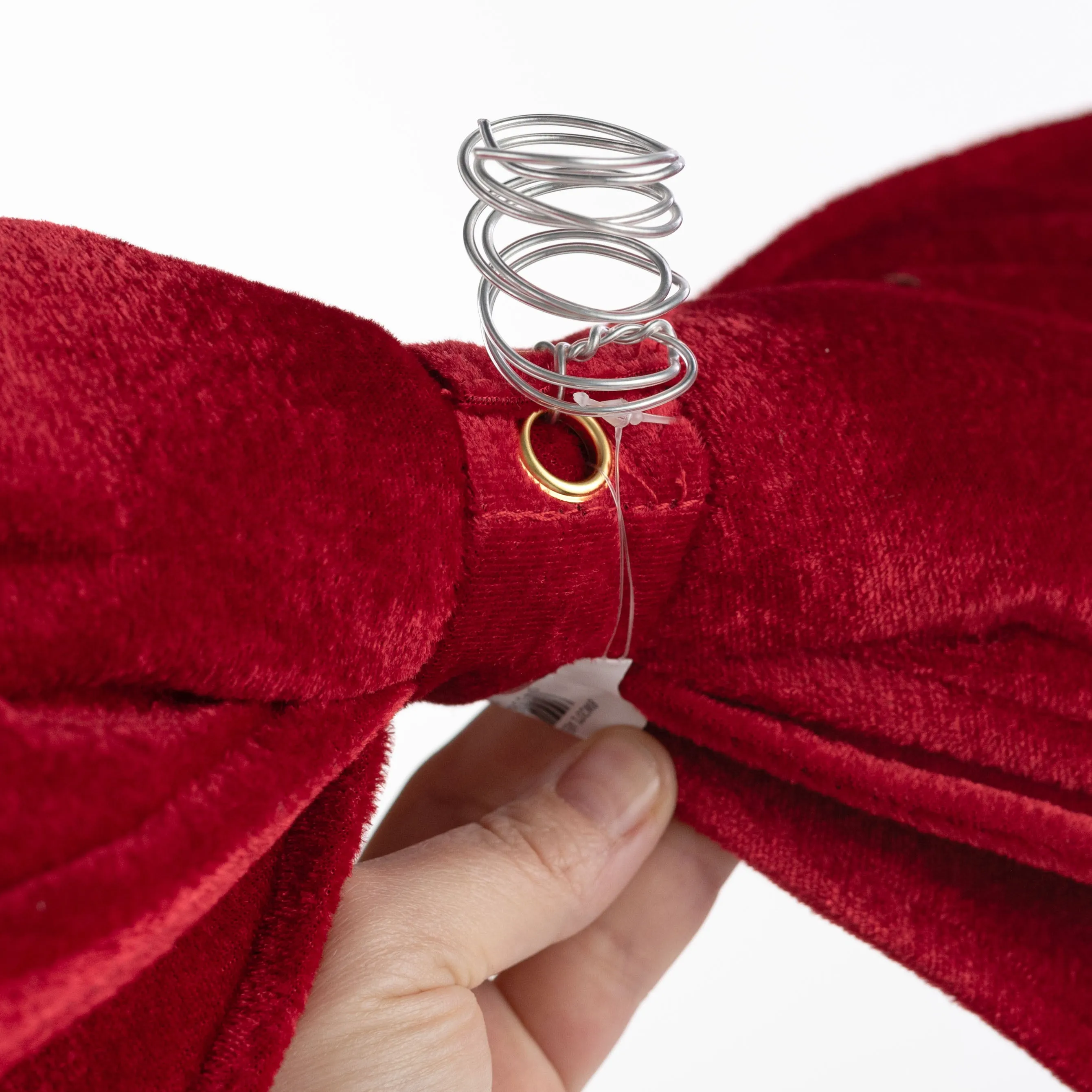 24" Velvet Bow Ornament: Red