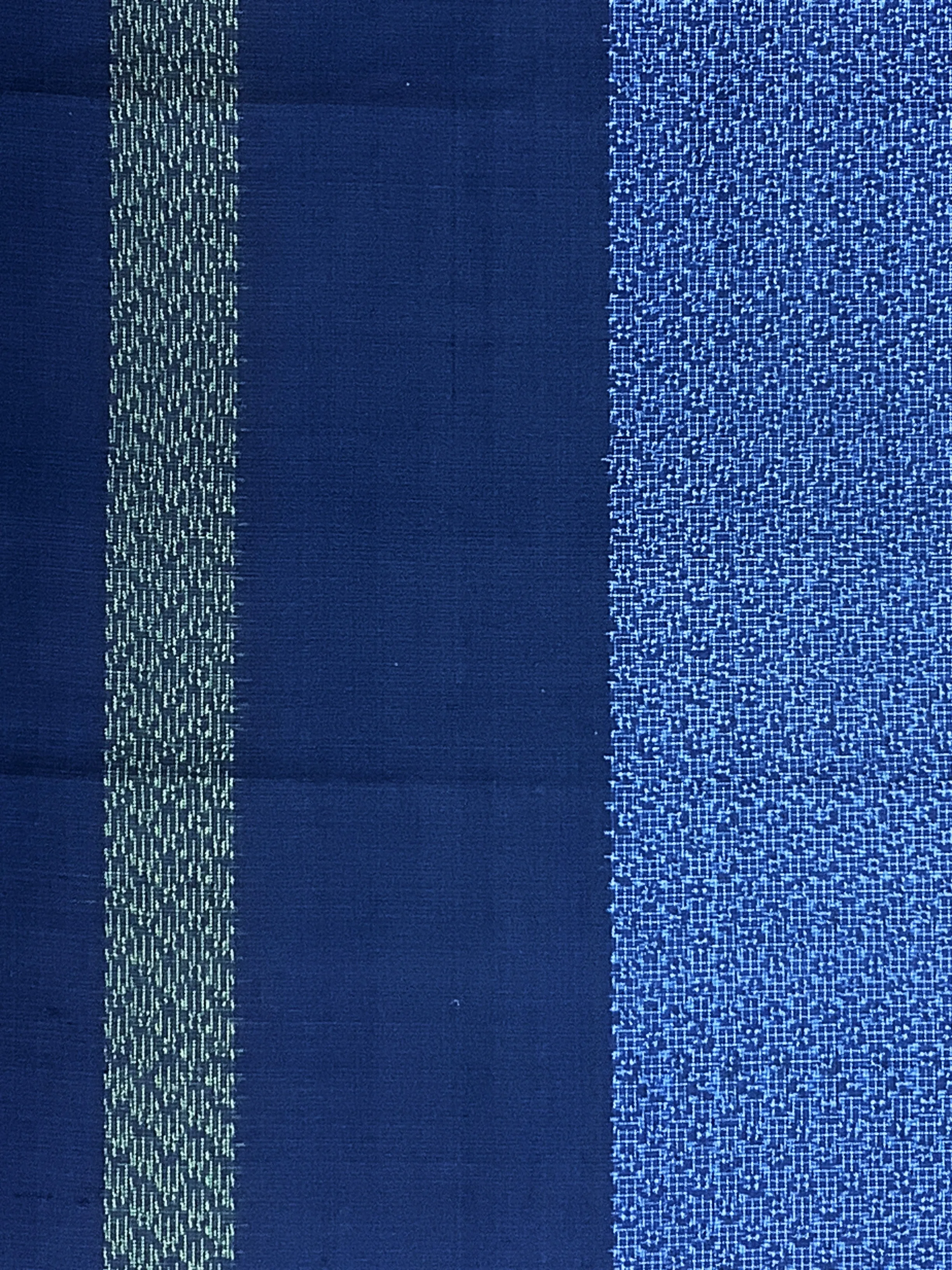 7602-2:1960's Japanese Pongee Silk Ohshima Tsumugi, 41inches Arai-Hari