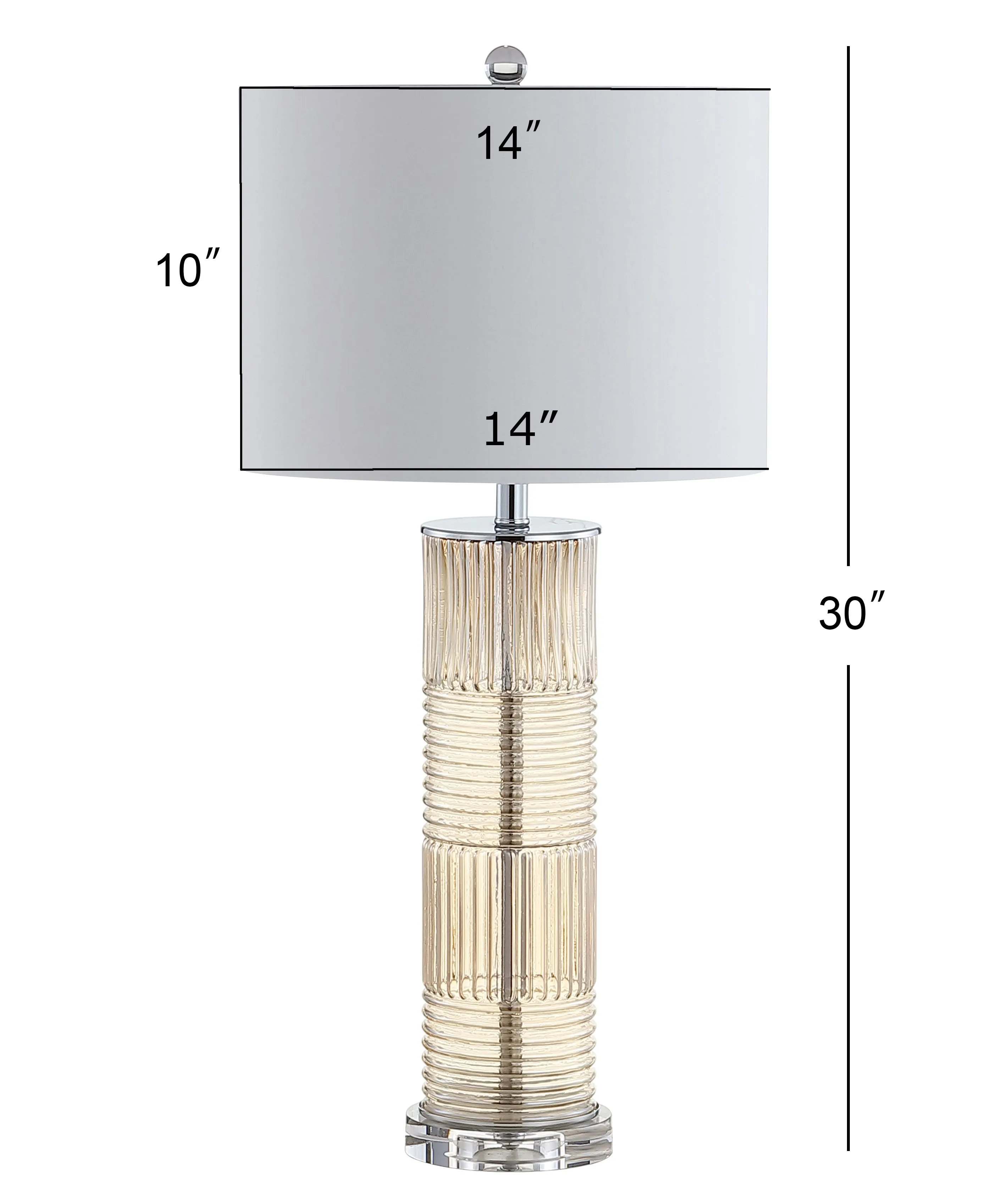 Carnaby 30" Glass/Crystal LED Table Lamp