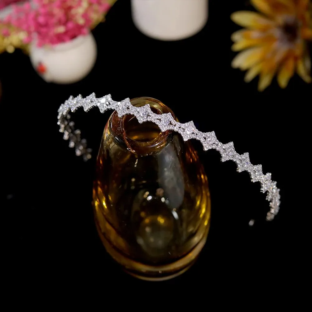 Cubic Zirconia Crystal Headband Wedding Jewelry Hair Accessory