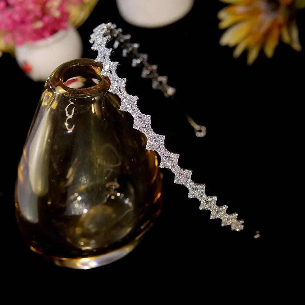 Cubic Zirconia Crystal Headband Wedding Jewelry Hair Accessory