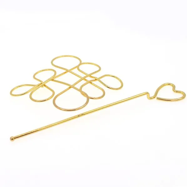 Diamond Shape Metal Wire Hair Stick and Bun Cover 2-pc Set