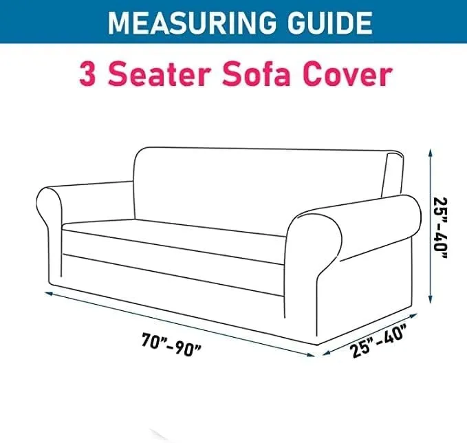 Gifts Island® Sofa Cover 3 Seater and 2 Seater Fully Covered Universal 5 Seater Sofa Cover Non-Slip Sticky Elastic Stretchable Sofa Set Slipcover Protector for (3 1 1 Seater), Antique Prism