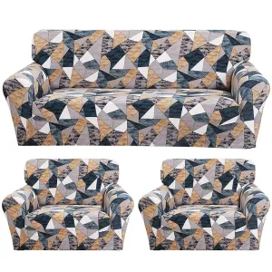 Gifts Island® Sofa Cover 3 Seater and 2 Seater Fully Covered Universal 5 Seater Sofa Cover Non-Slip Sticky Elastic Stretchable Sofa Set Slipcover Protector for (3 1 1 Seater), Antique Prism