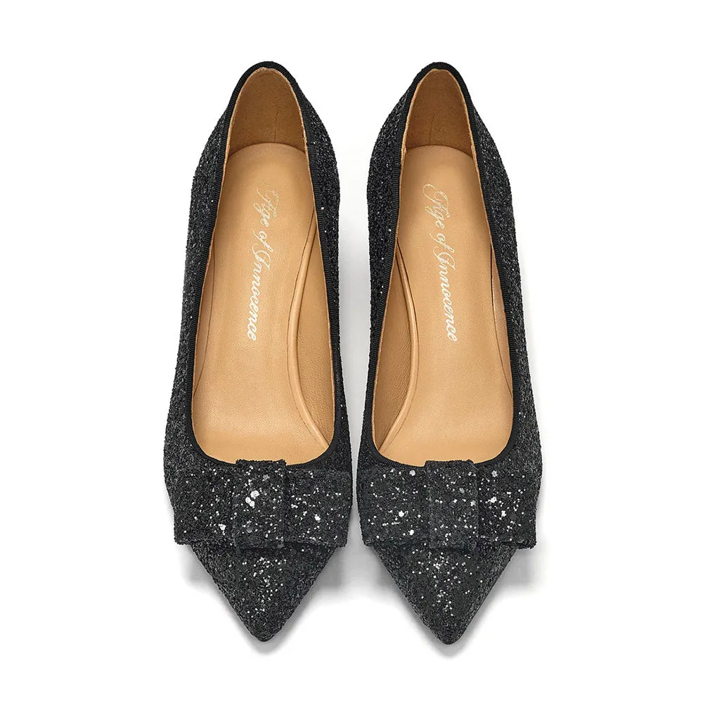 Jacqueline Glitter Black