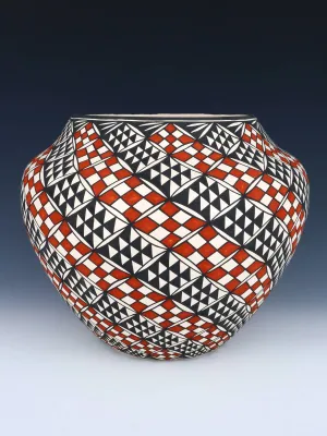 Large Acoma Hand Coiled Pottery