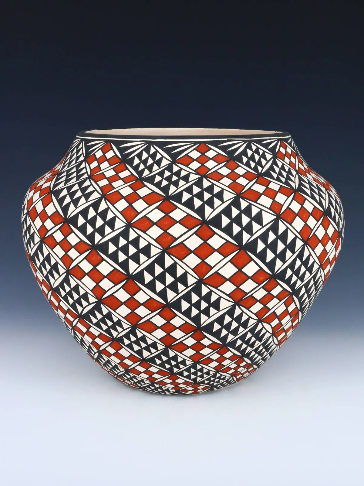 Large Acoma Hand Coiled Pottery