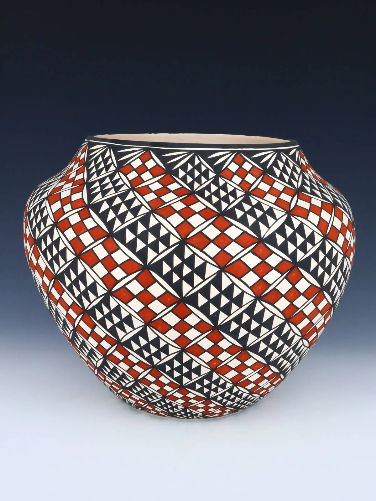 Large Acoma Hand Coiled Pottery