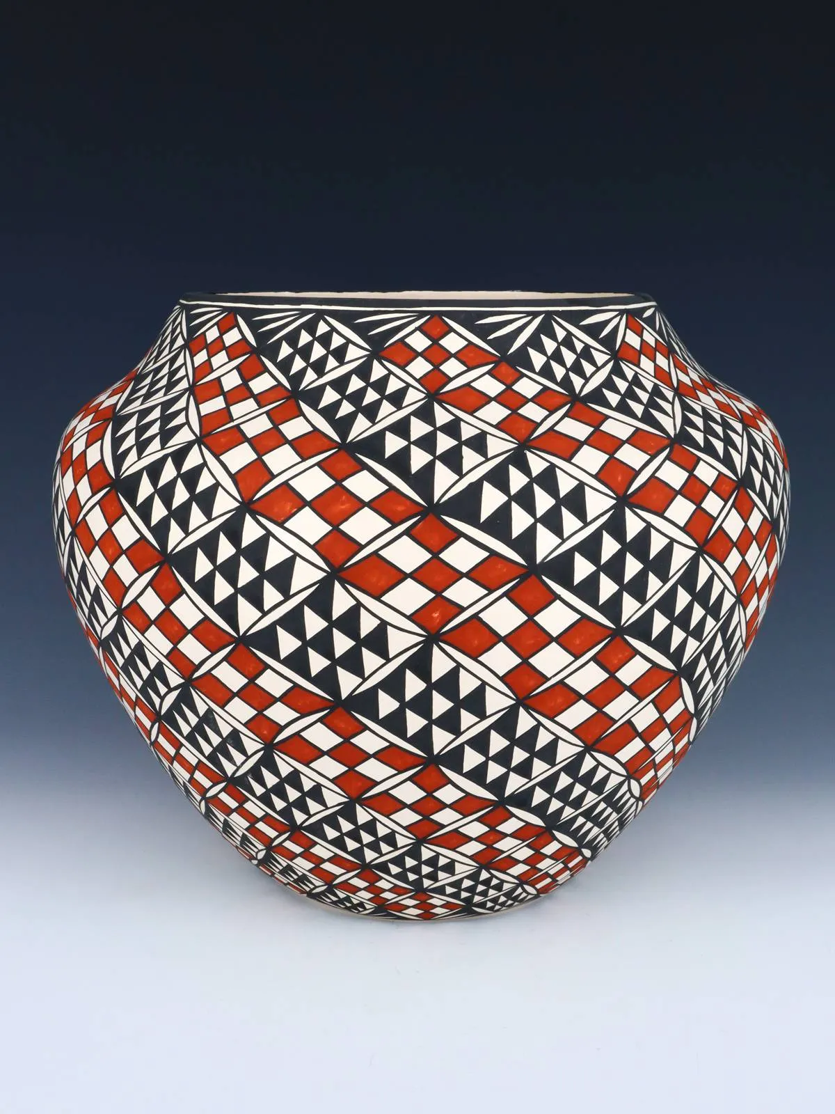 Large Acoma Hand Coiled Pottery