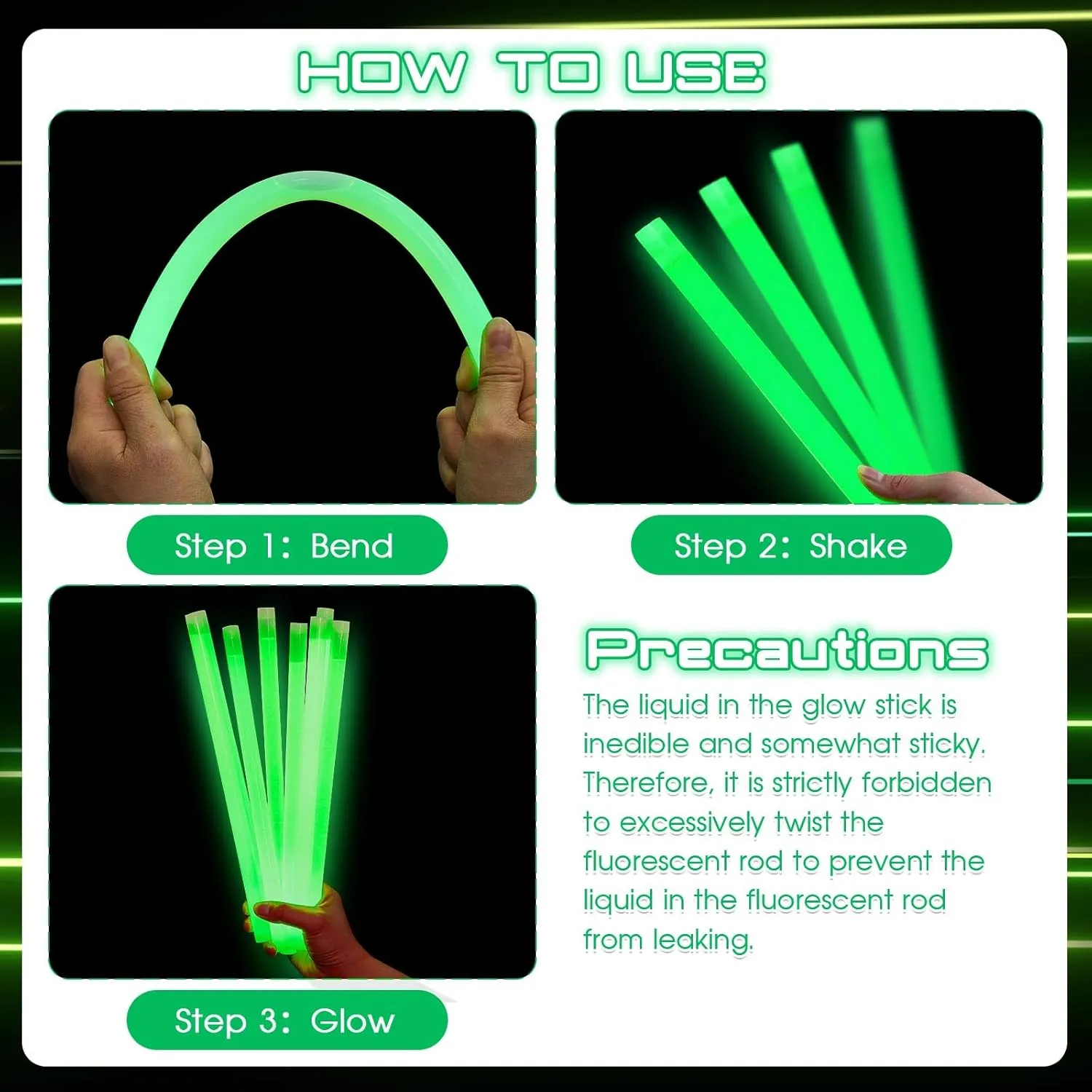 Lewtemi 10 Pcs 14 Inch Large Glow Sticks Christmas Jumbo Sticks Big Glow Stick Giant Light Stick Emergency Light Stick for Camping Accessories, Survival Kit