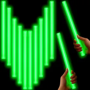 Lewtemi 10 Pcs 14 Inch Large Glow Sticks Christmas Jumbo Sticks Big Glow Stick Giant Light Stick Emergency Light Stick for Camping Accessories, Survival Kit