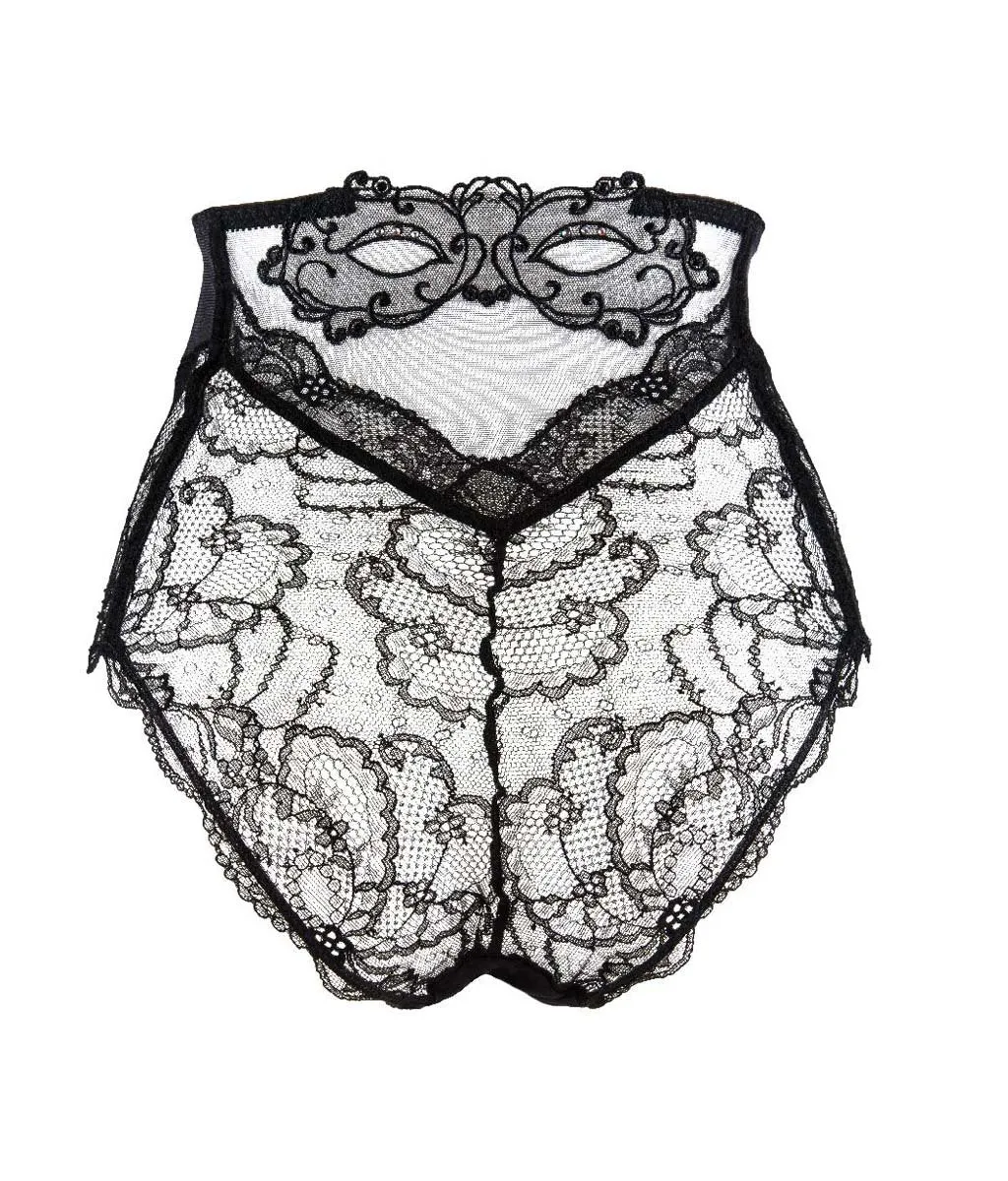 Lise Charmel 'Soir de Venise' Noir Diamant (Black) Retro High Brief