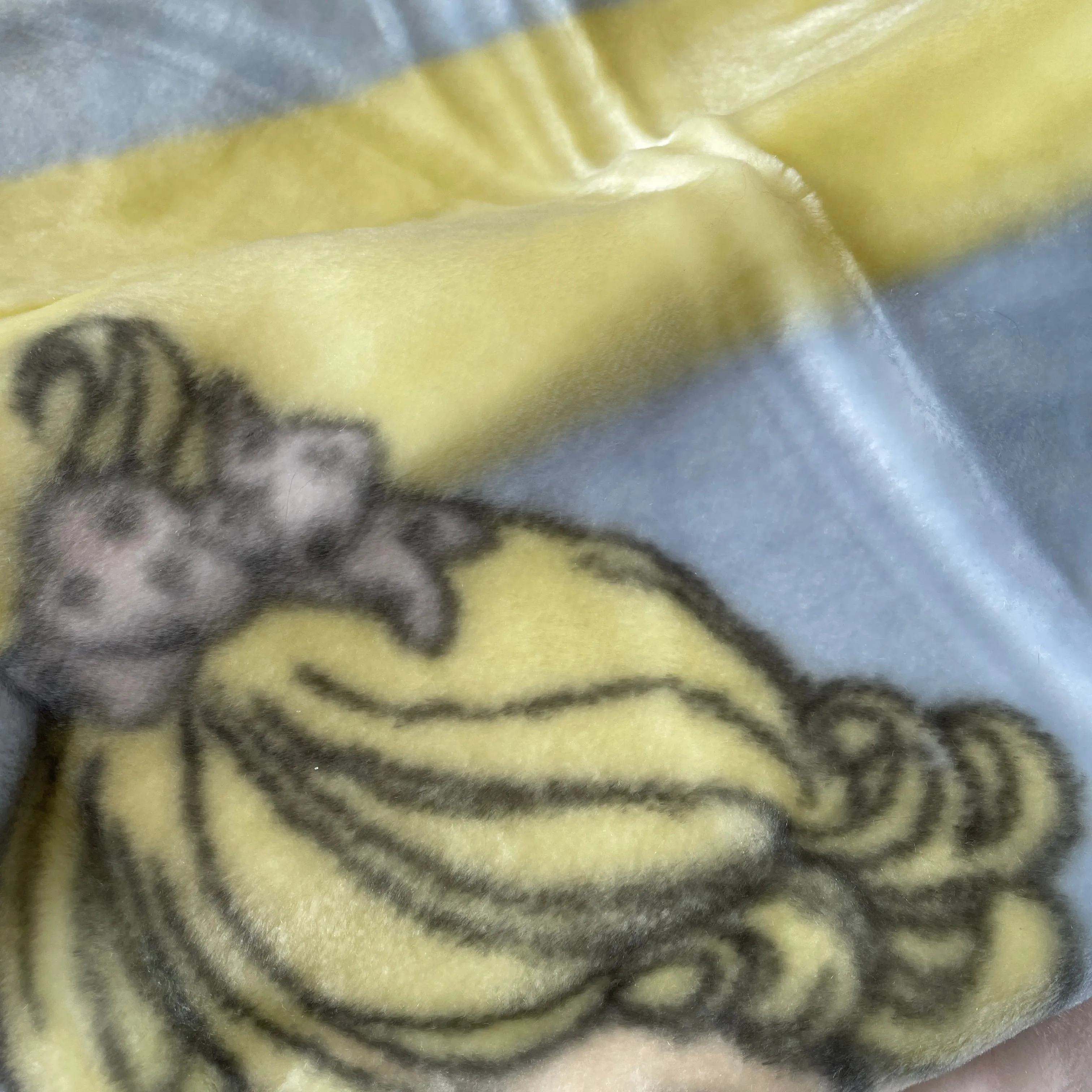 New Vintage Precious Moments Baby Blanket Luxury High Pile Plush Fleece Crib Throw 30" x 45" Velour Velvet Thick Minky Boy & Girl Playtime Toys Light Blue