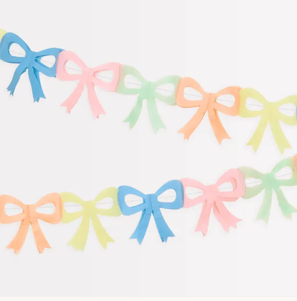Pastel Bow Tissue Garland
