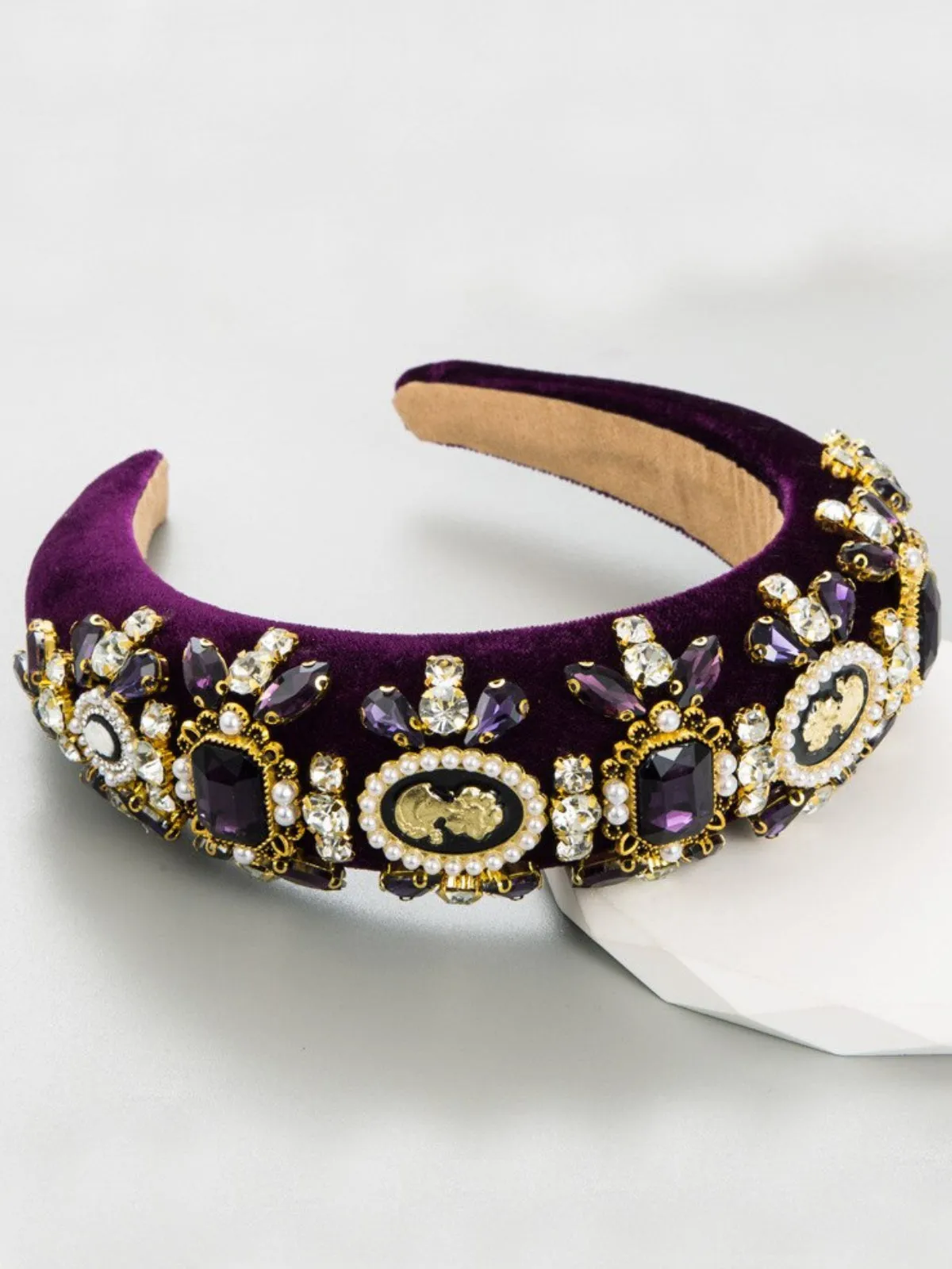 Ready To Dazzle Embellished Velvet Headband