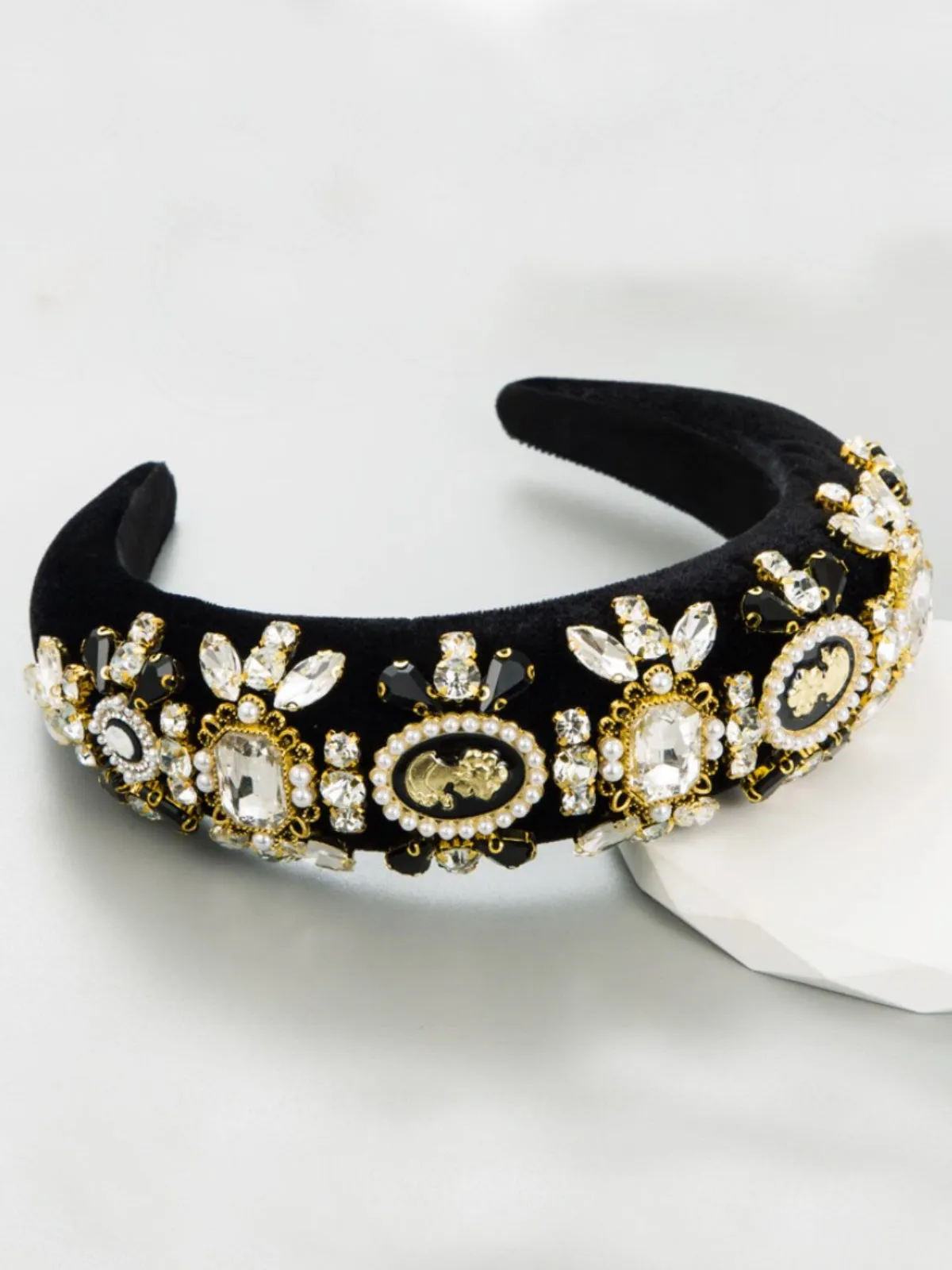 Ready To Dazzle Embellished Velvet Headband