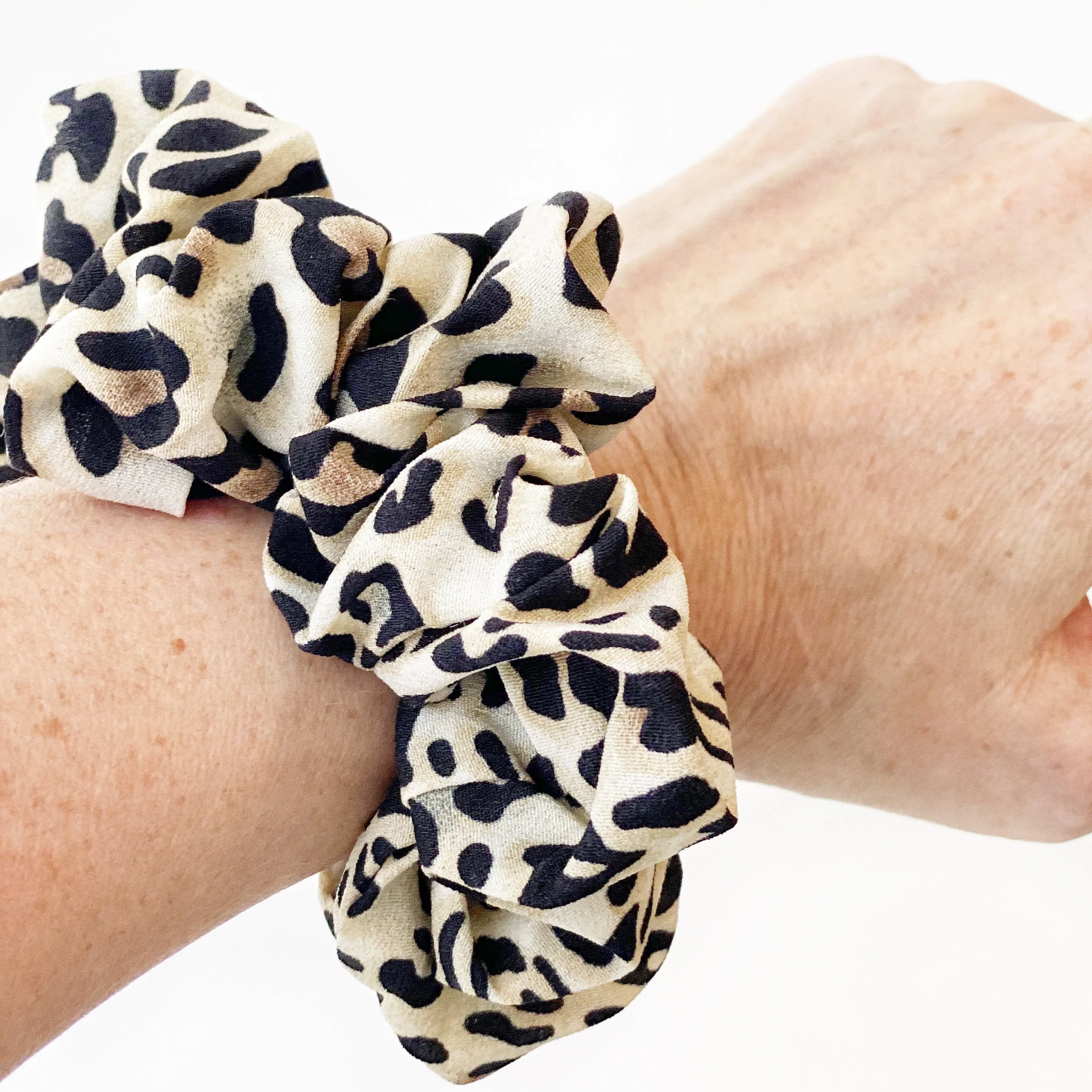 Safari Birthday Party Favors for Girls, Animal Print Favors, Leopard Print Hair Scrunchies