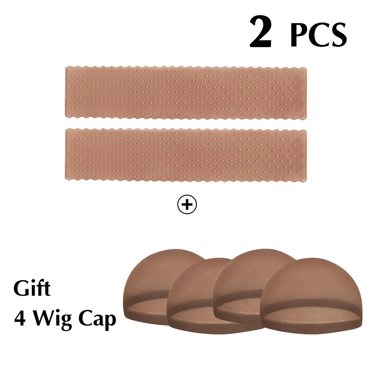 Silicone Wig Grip Band for Women - 2 Pcs Wig Caps, Secure Hold for Lace Front, Fits 20-24 inch Head Circumference, Ideal for Hair Styling, Hair Accessory for Women (Brown)