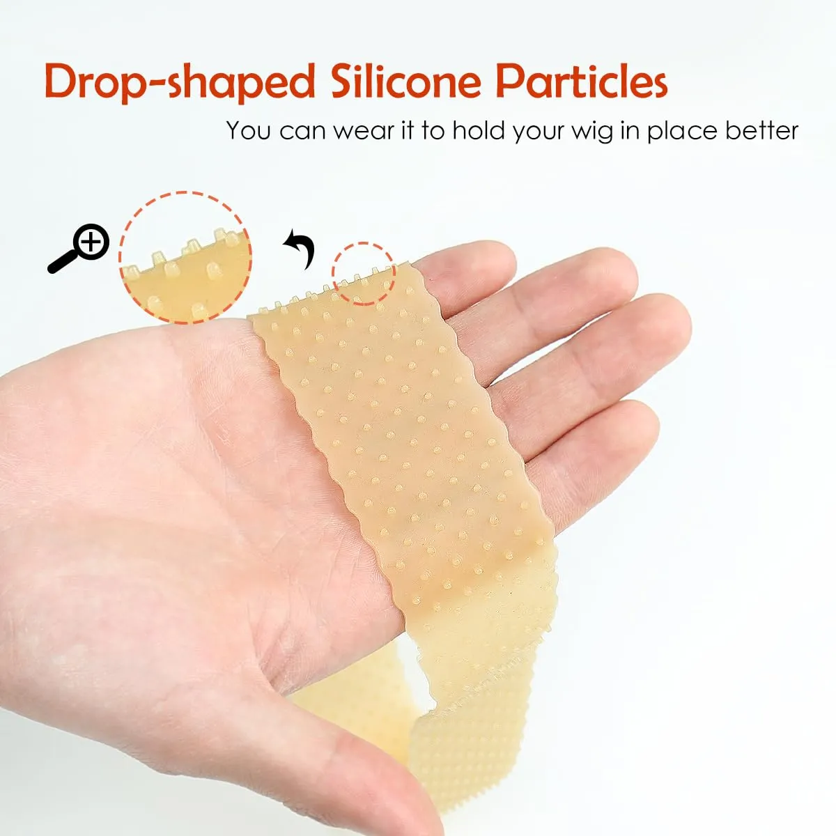 Silicone Wig Grip Band for Women - 2 Pcs Wig Caps, Secure Hold for Lace Front, Fits 20-24 inch Head Circumference, Ideal for Hair Styling, Hair Accessory for Women (Brown)