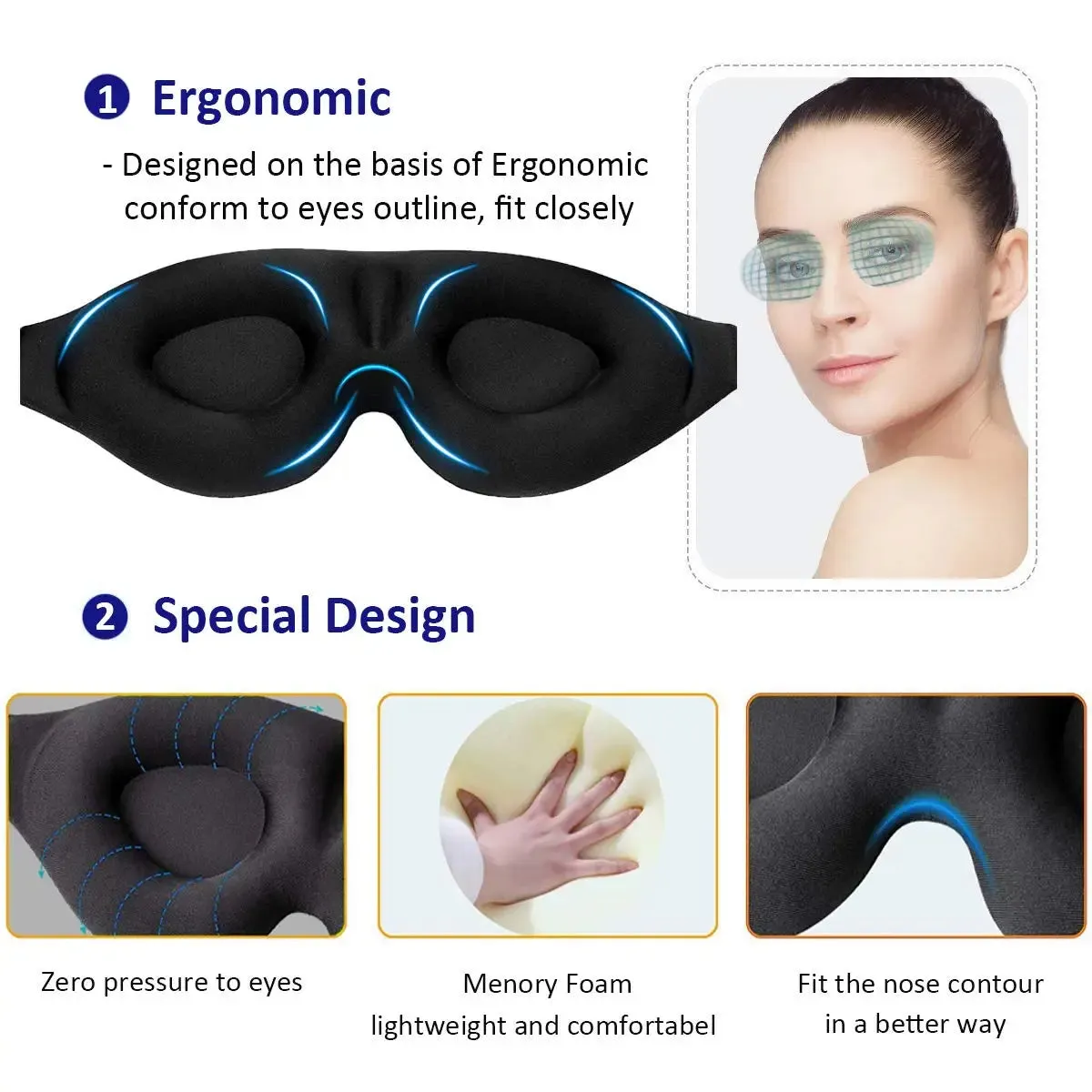 Silk Sleep Mask, Eye Mask for Sleeping, Ultimate Comfortable
