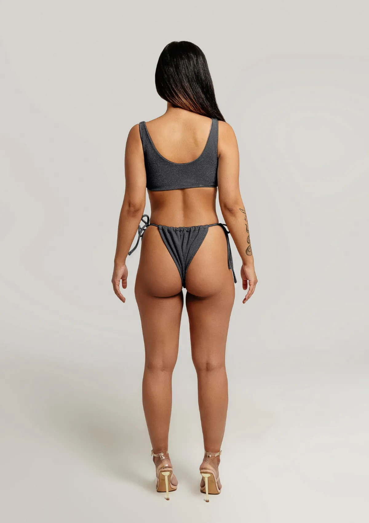 Stacey String Bikini Bottom -Sparkly Lurex