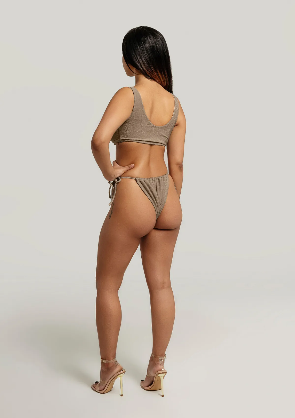 Stacey String Bikini Bottom -Sparkly Lurex