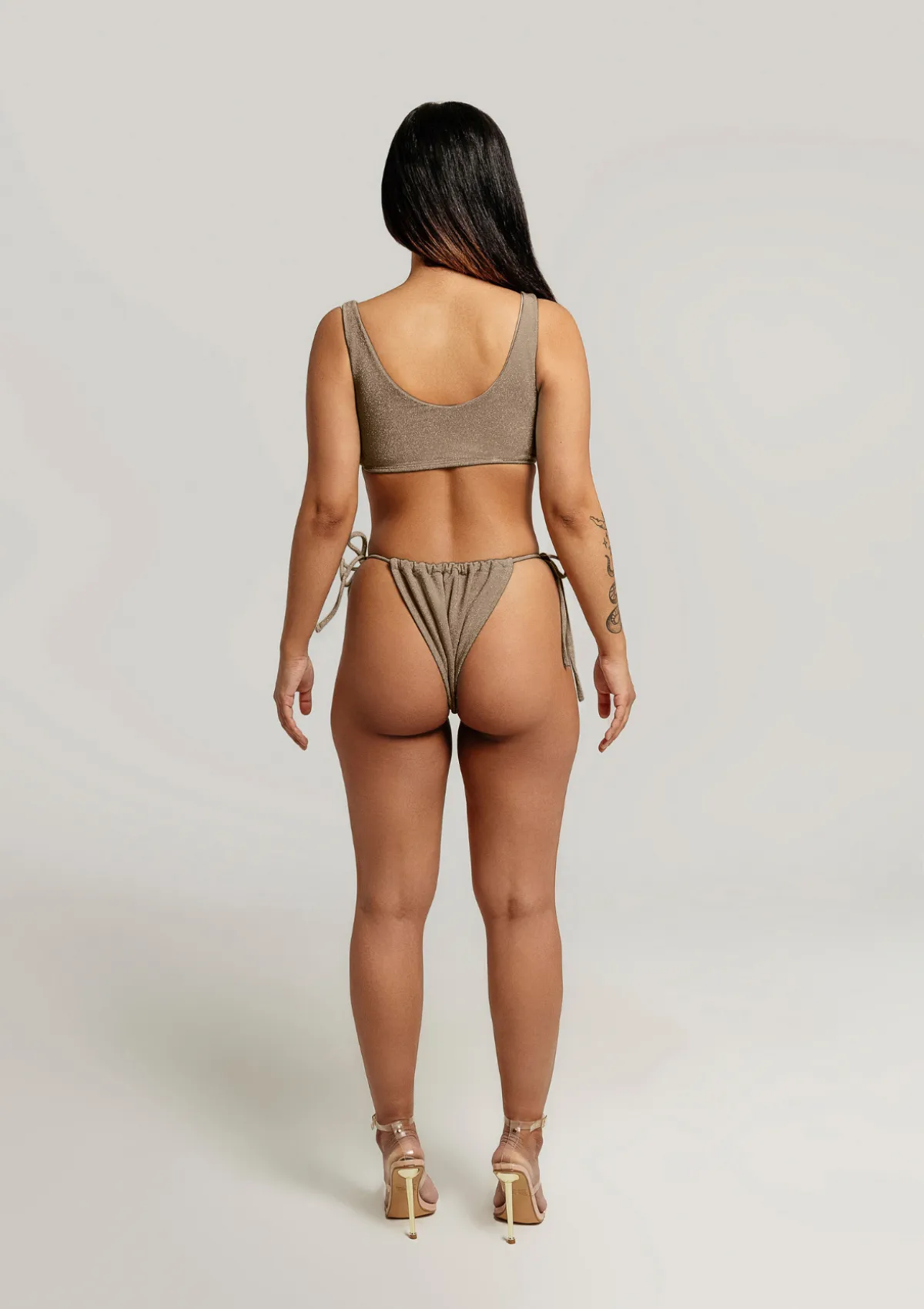 Stacey String Bikini Bottom -Sparkly Lurex