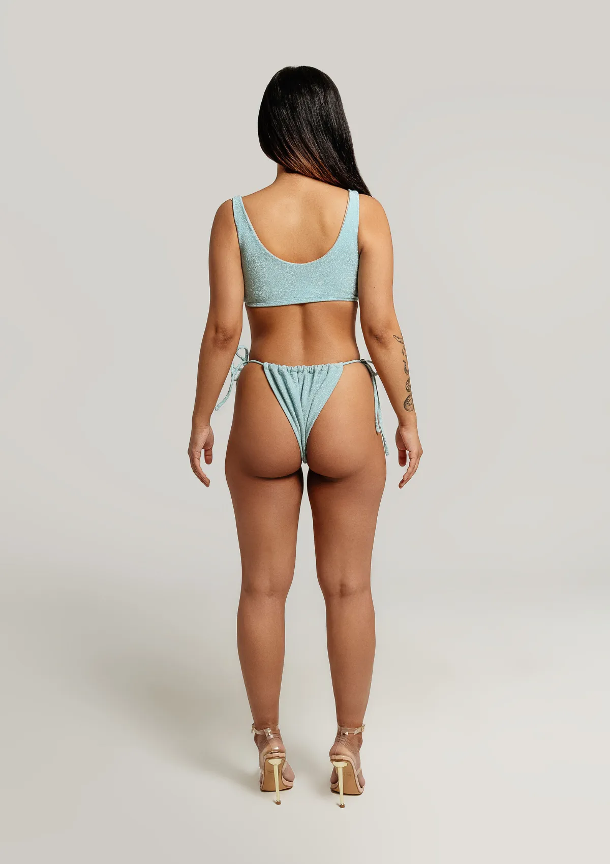 Stacey String Bikini Bottom -Sparkly Lurex