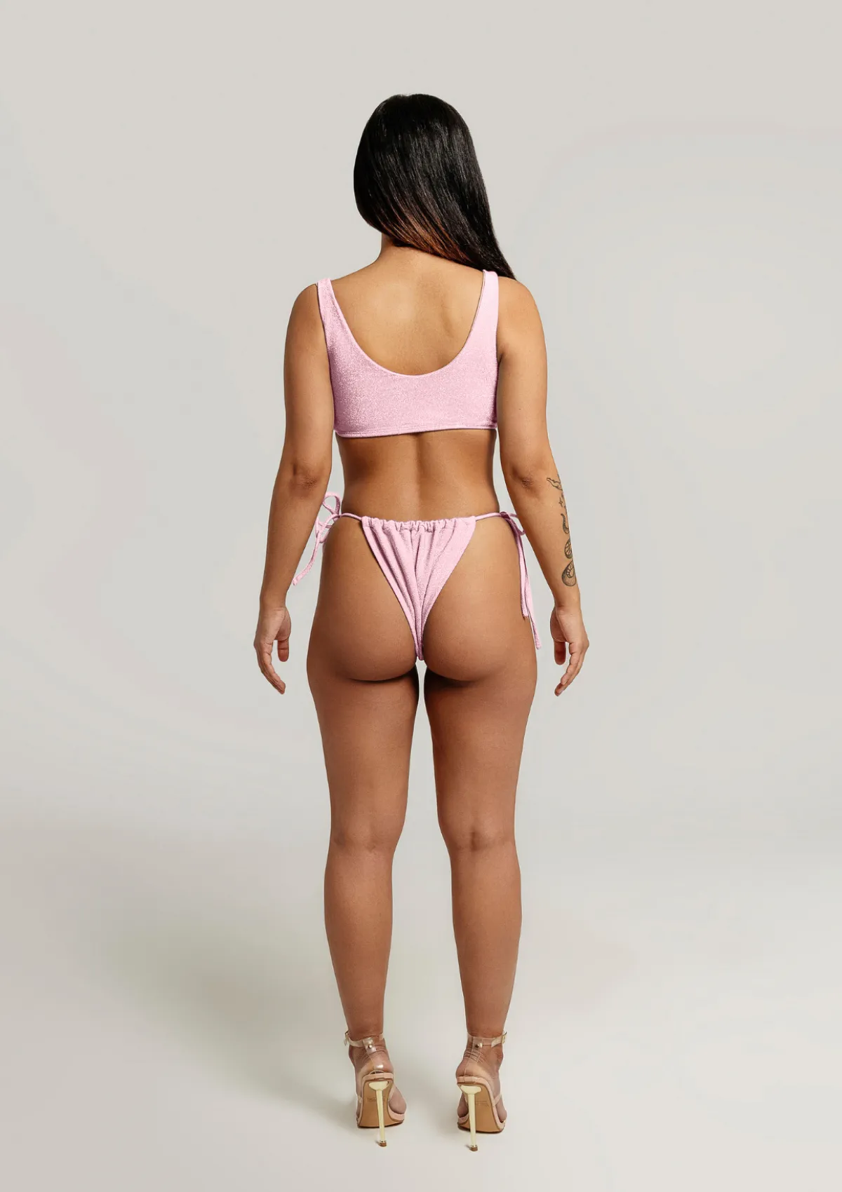 Stacey String Bikini Bottom -Sparkly Lurex