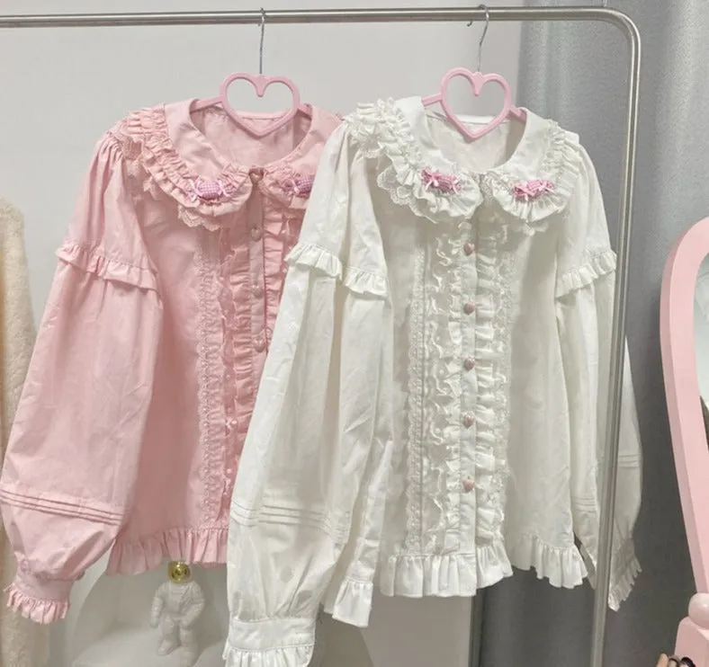 Sweet Ruffled Candy Blouse