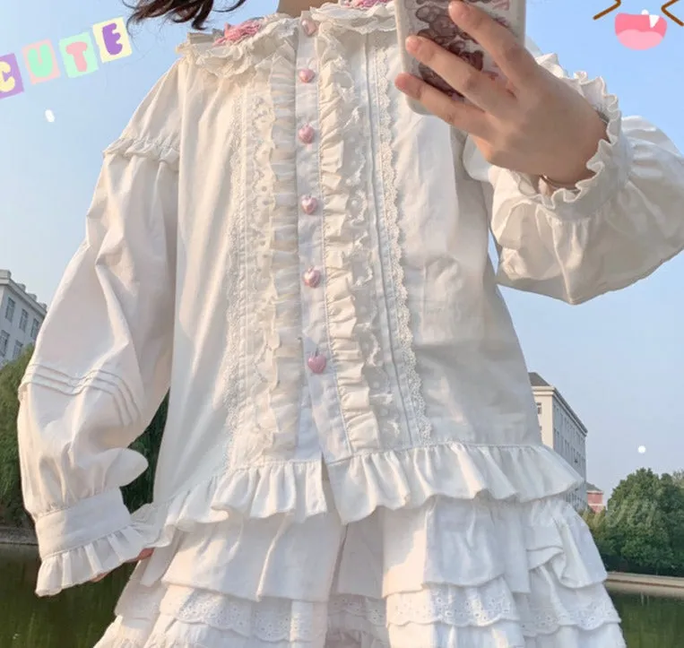 Sweet Ruffled Candy Blouse