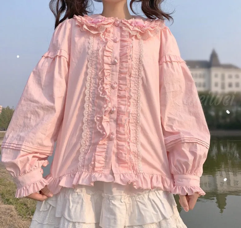 Sweet Ruffled Candy Blouse