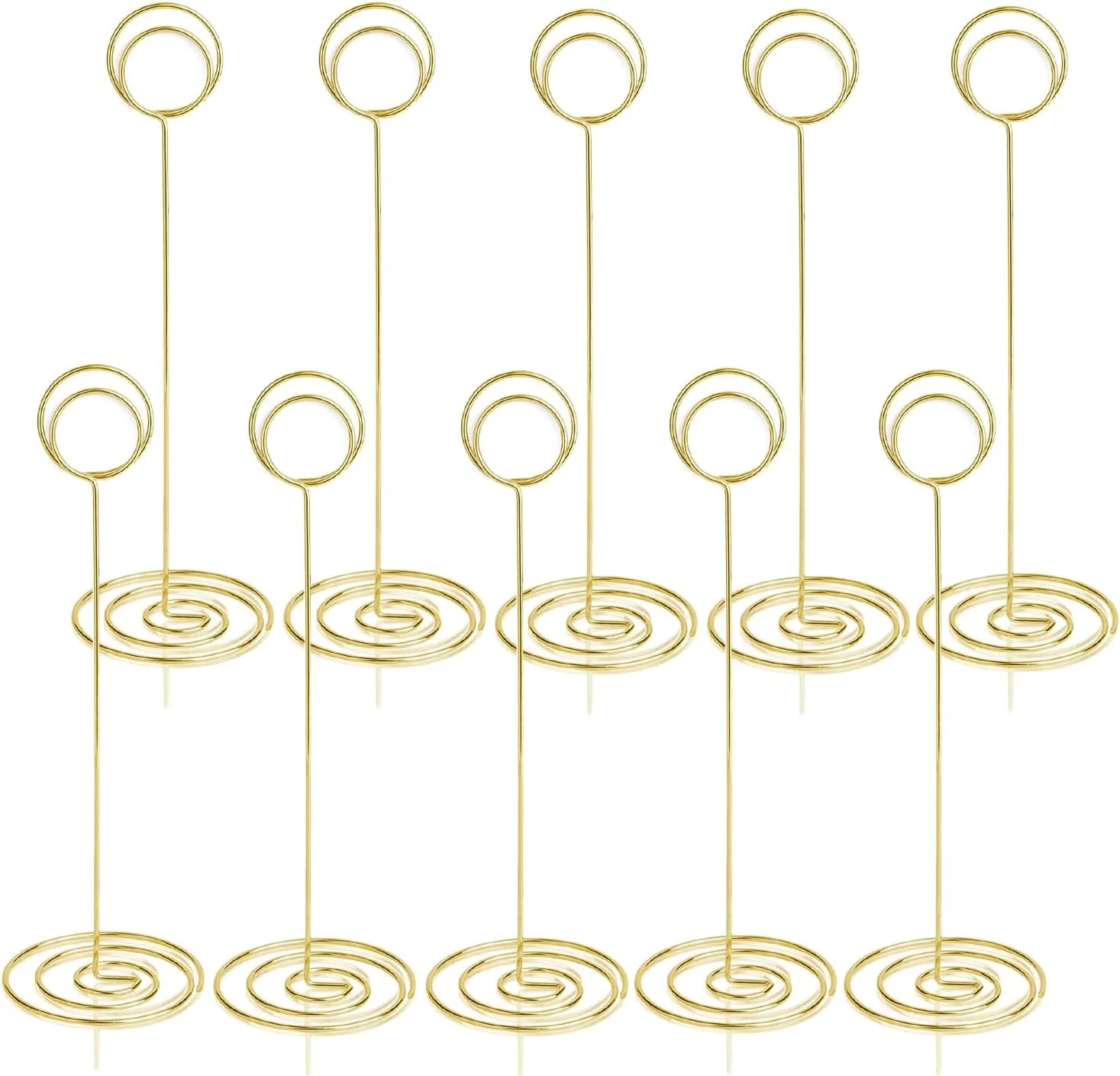 Table Number Holders 10Pcs - 8.75 inch Tall Table Number Stands Place Card Holder for Wedding Party Graduation Reception Restaurant Home Photo Picture Office Memo (Gold, 8.75")