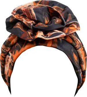 TouchUps Hair Bun Cap Hair Protection Head Wrap Hairbun Cap Wrap African Turban Pattern Headwrap Headscarfs
