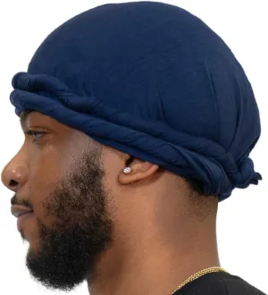 Veeta Superior Halo Turban Silk Satin Lined Head Wrap, Pre-Tied Turban for Men & Women, Turban Durag Wave Cap