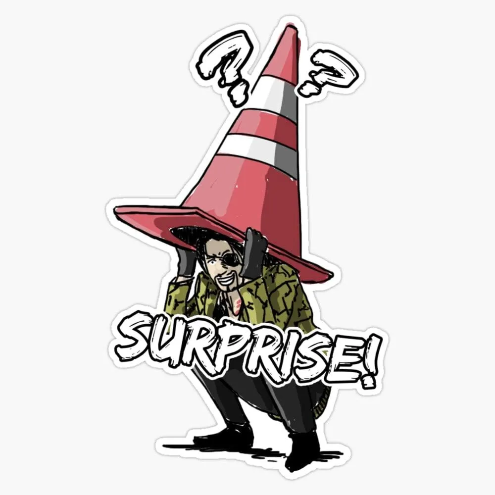 Wheres That Majima Cone Sticker Decal Bumper Sticker 5"