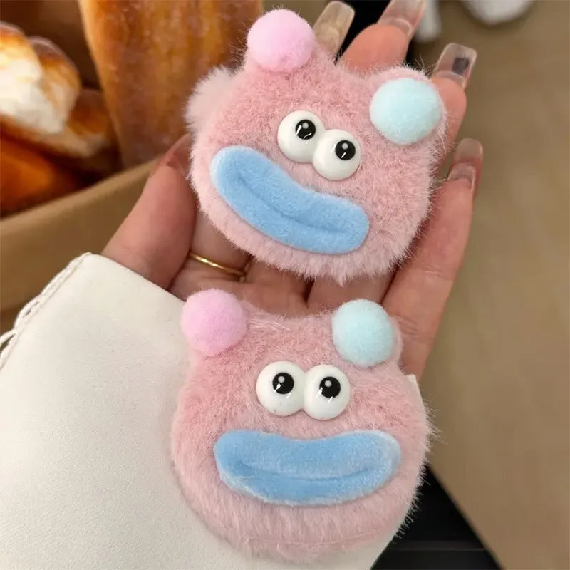 Wholesale Cartoon Cute Little Monster Plush Hair Clips Hair Scrunchies JDC-HC-Yika005